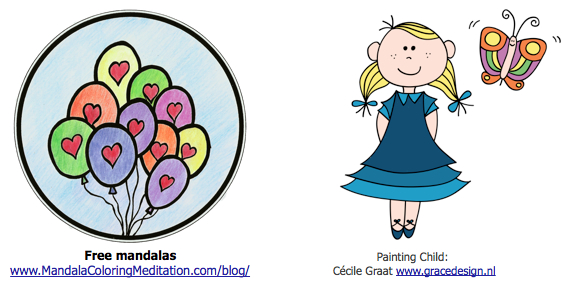 Children with cancer free mandala coloring book